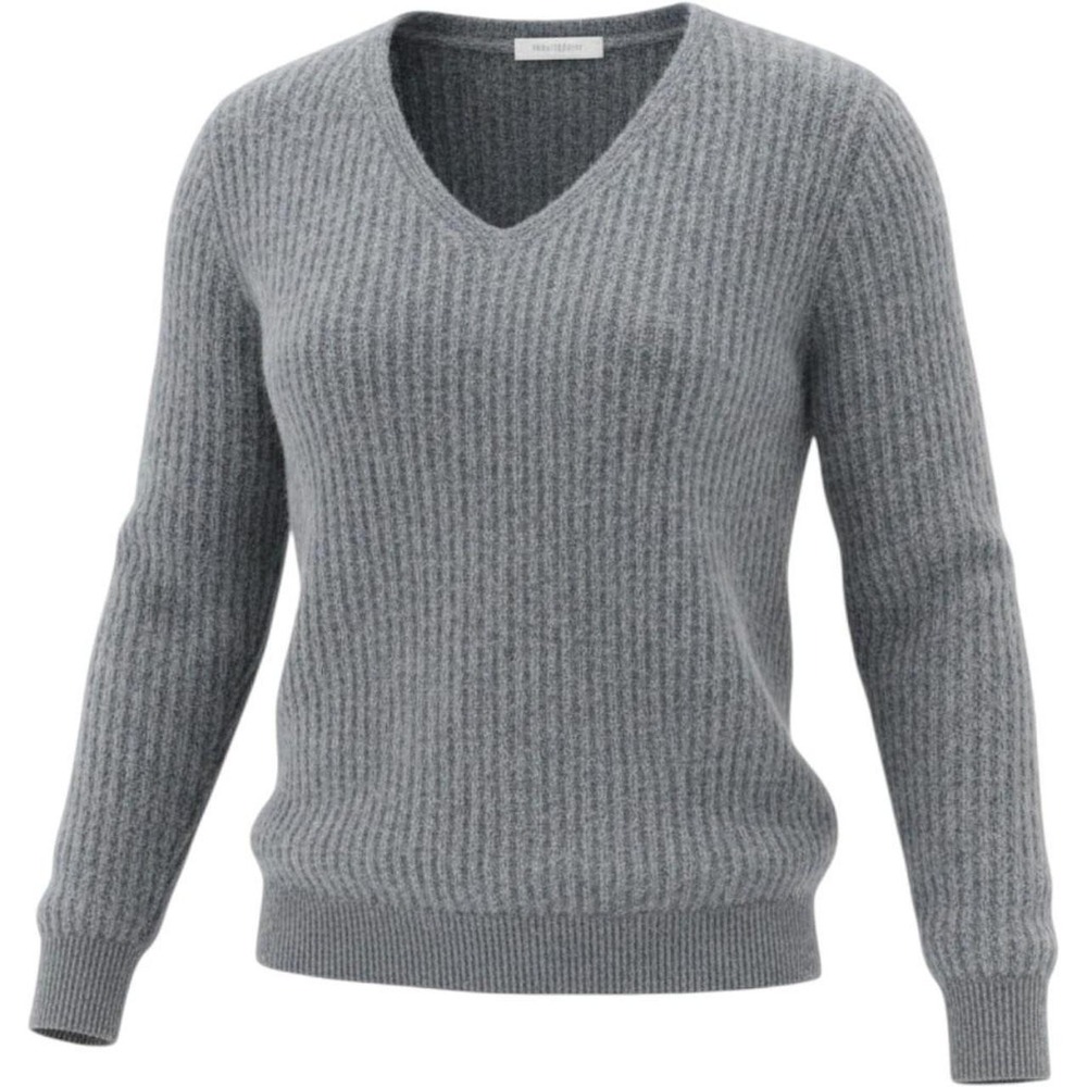 AllSaints Ade V-Neck Ribbed Mohair Wool Cashmere Blend Sweater Small oversized